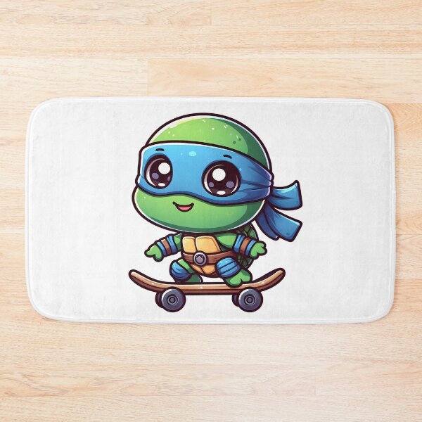 Item preview, Cute Baby TMNT Ninja Turtle Leonardo Skateboarding designed and sold by Delamoon.