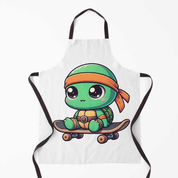 Item preview, Cute Baby TMNT Ninja Turtle Michelangelo Skateboarding designed and sold by Delamoon.