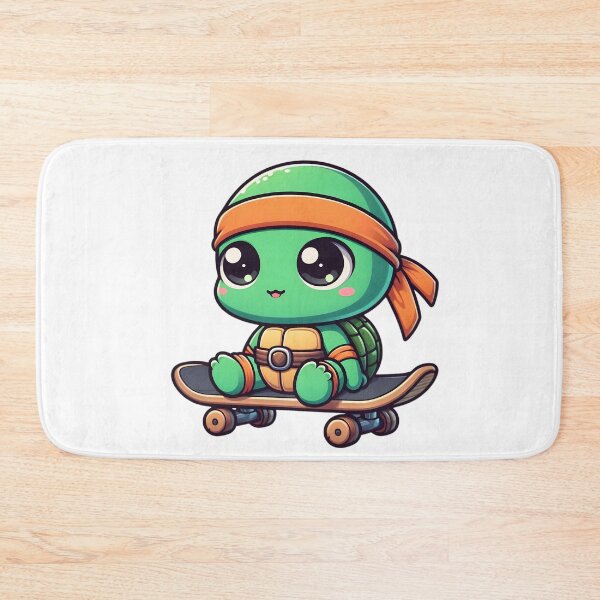Item preview, Cute Baby TMNT Ninja Turtle Michelangelo Skateboarding designed and sold by Delamoon.