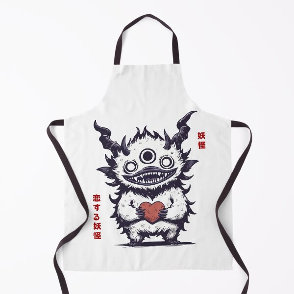 Item preview, Furry White Yokai Goblin in Love Holding Heart designed and sold by Yokai-Infinity.