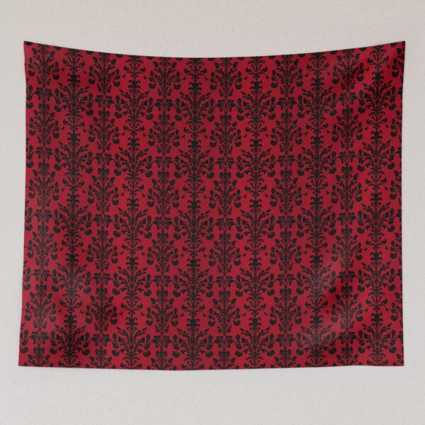 Item preview, Dark Red and Black Damask Pattern designed and sold by svarupa.