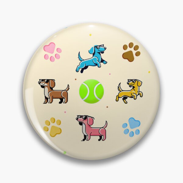 Item preview, Colorful Dachshund Cartoon Pattern - Fun and Playful Design designed and sold by CritterManiaUK.