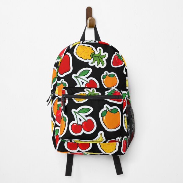 Item preview, Fruit stickers pattern, on black designed and sold by LuisaVenturoli.