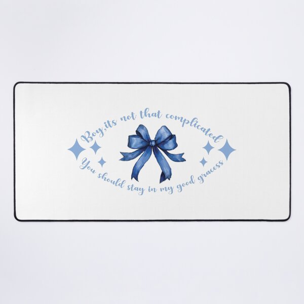 Item preview, Boy, It's Not That Complicated - Blue Bow and Graceful Quote Design designed and sold by Fernandink1.