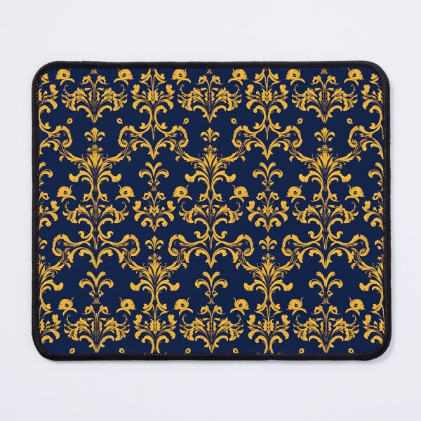 Item preview, Gold And Navy Blue Damask Pattern designed and sold by svarupa.