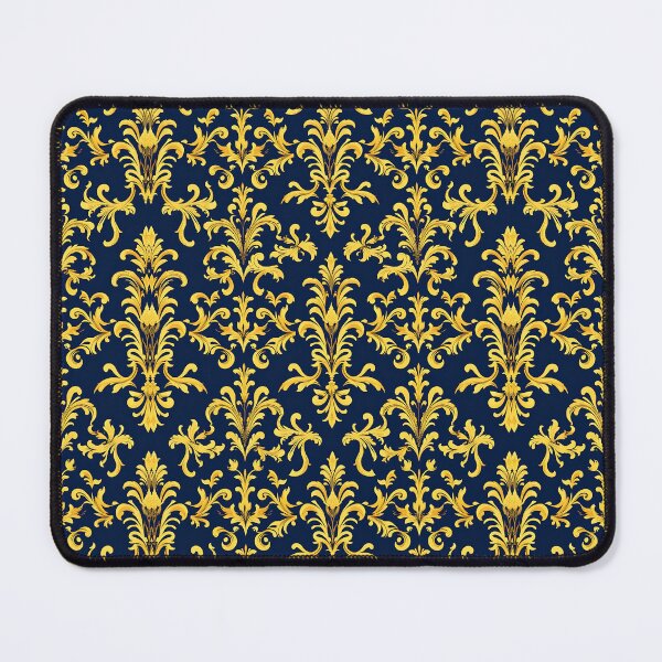 Item preview, Gold And Navy Blue Damask Pattern designed and sold by svarupa.