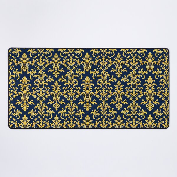 Item preview, Gold And Navy Blue Damask Pattern designed and sold by svarupa.