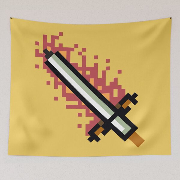 Item preview, Retro 8 Bit Flaming Sword designed and sold by FlashCraft Design.