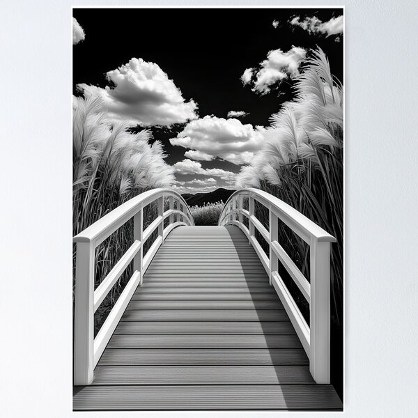 Artikelvorschau, Monochrome Serenity Bridge entworfen und verkauft von StormNZDesign.