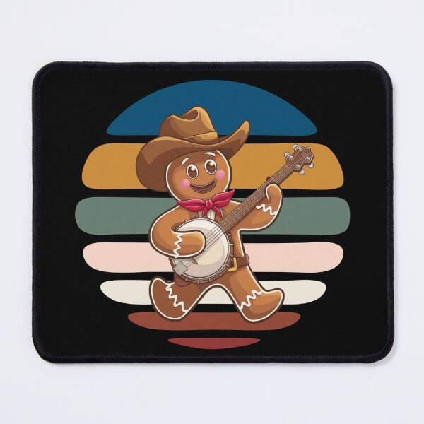 Item preview,   Gingerbread man plays the banjo, banjo lover,  lover of music, blues , country, Santa's favorite music teacher,music player designed and sold by KolorellaS.