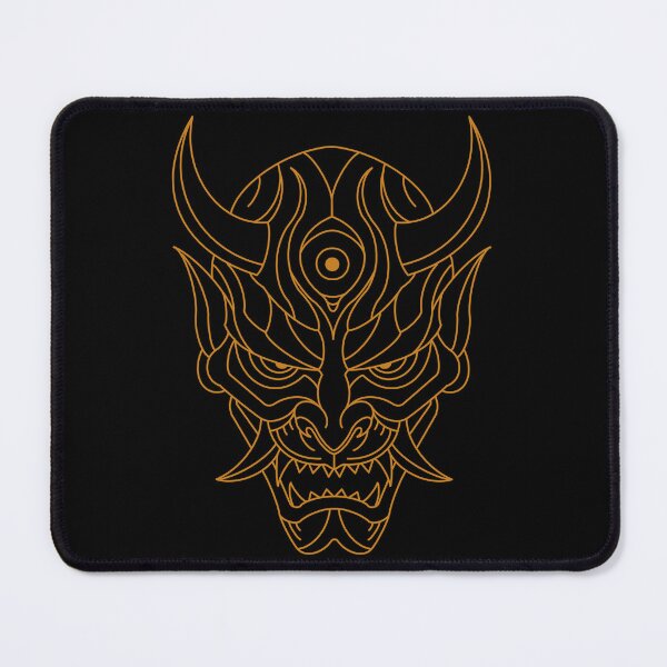 Item preview, Gold line work oni mask designed and sold by Sink-or-swim23.