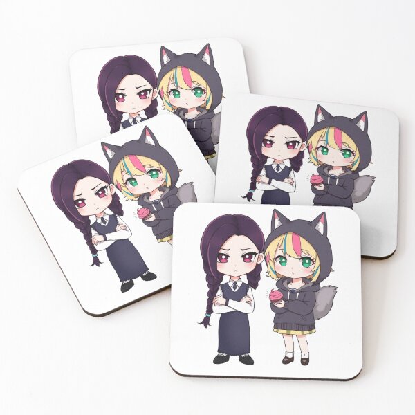 Aperçu de l'œuvre Chibi mercredi et Enid créée et vendue par EriSakura.