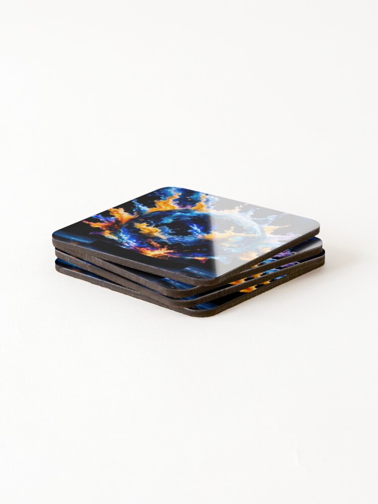 Thumbnail 4 of 5, Coasters (Set of 4), Color Explosion #3 designed and sold by Unstability.