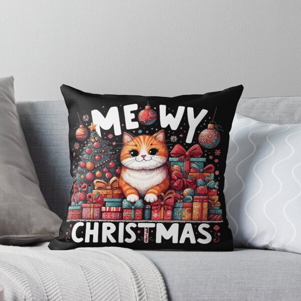 Item preview, Meowy Christmas cat orange funny gift designed and sold by Pineapple-Tree.
