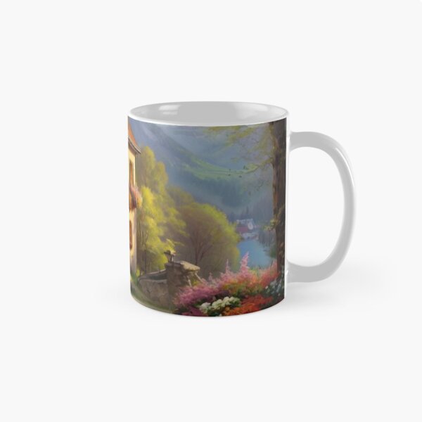 Item preview, Mountain Serenity in a Spring Town designed and sold by BlareBlare.
