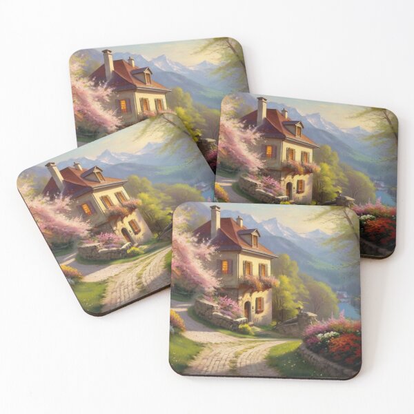 Item preview, Mountain Serenity in a Spring Town designed and sold by BlareBlare.