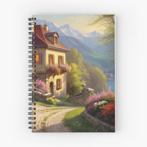 Item preview, Mountain Serenity in a Spring Town designed and sold by BlareBlare.