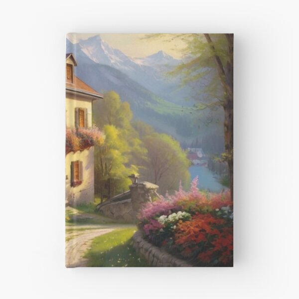 Item preview, Mountain Serenity in a Spring Town designed and sold by BlareBlare.