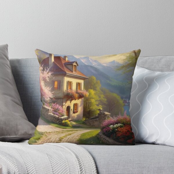 Item preview, Mountain Serenity in a Spring Town designed and sold by BlareBlare.