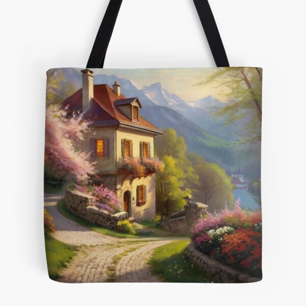 Item preview, Mountain Serenity in a Spring Town designed and sold by BlareBlare.