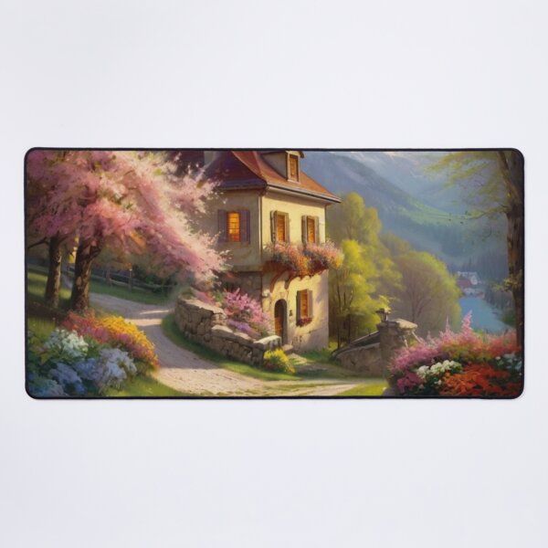 Item preview, Mountain Serenity in a Spring Town designed and sold by BlareBlare.
