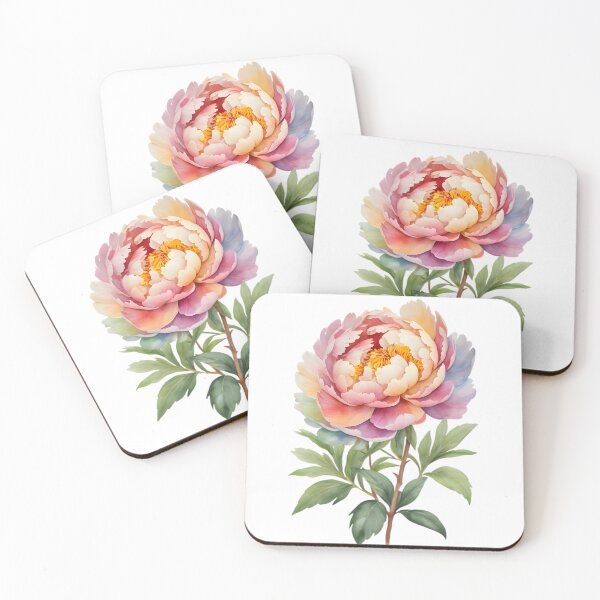 Item preview, Rainbow Peony designed and sold by HOMETOWN86.
