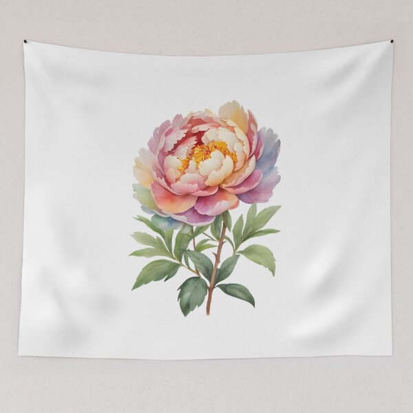 Item preview, Rainbow Peony designed and sold by HOMETOWN86.