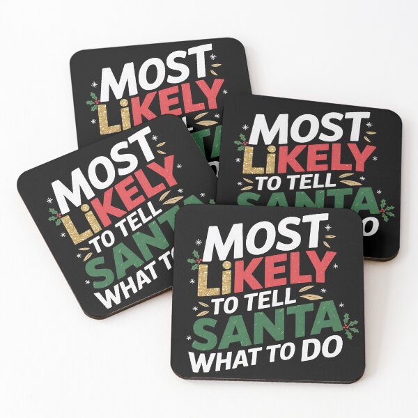 Item preview, Most Likely To Tell Santa What To Do - A funny gift for someone who always knows best – even for Santa! designed and sold by ZyziowskyArt.