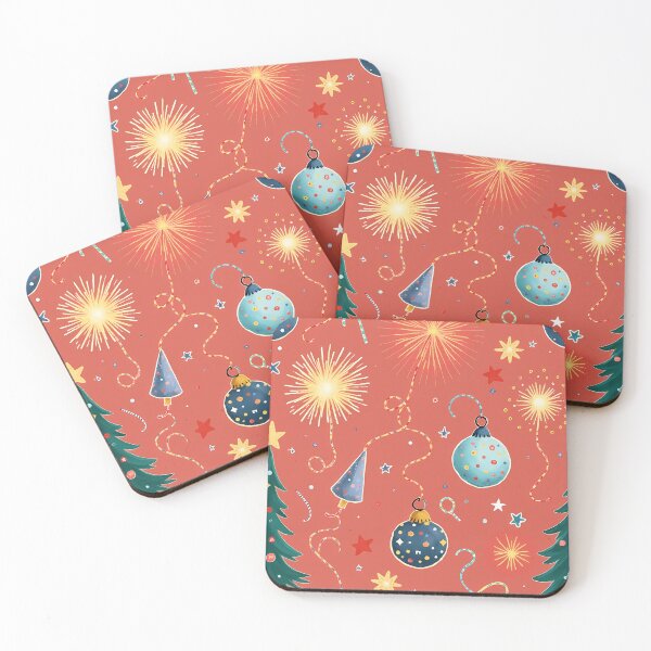 Item preview, Beautiful patterns with a Christmas theme. Decorated with fireworks, Christmas trees designed and sold by kankan22.
