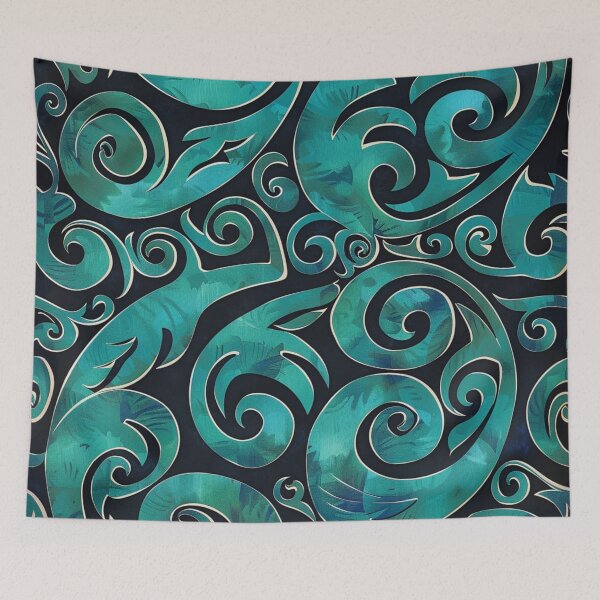 Item preview, New Zealand Māori Paua Pattern Koru Design 203 designed and sold by GrinGalore.