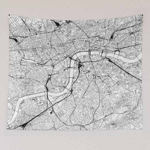 Item preview, London White Map designed and sold by multiplicitymap.
