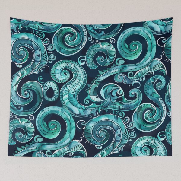 Item preview, New Zealand Māori Paua Pattern Koru Design 205 designed and sold by GrinGalore.