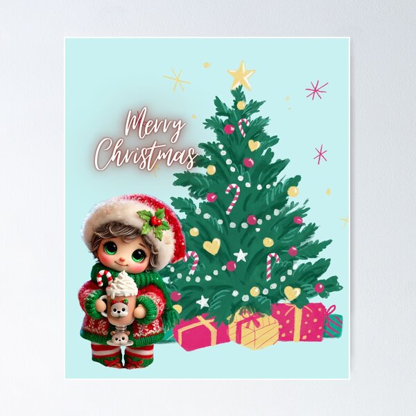 Item preview, Festive Christmas Character in a Snowy Winter Wonderland designed and sold by Whats-ever.