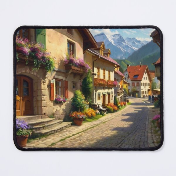Item preview, Morning Light on a Quaint Austrian Street designed and sold by BlareBlare.