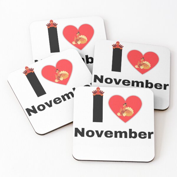 Item preview, I Love November Thanksgiving Turkey Design designed and sold by ZetaDream.