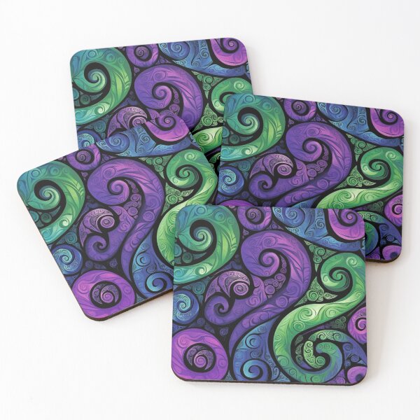 Item preview, New Zealand Māori Paua Pattern Koru Design 207 designed and sold by GrinGalore.