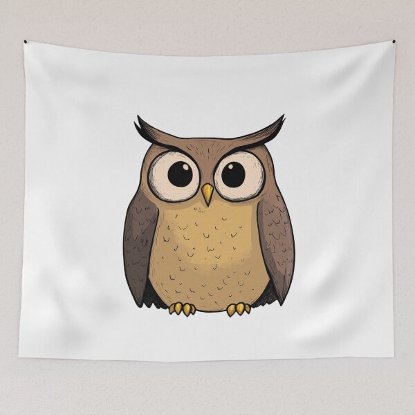 Item preview, Cute Owl Design | Adorable Owl Illustration | Whimsical Woodland Artwork | Owl Lover Decor designed and sold by StickerHavenn.