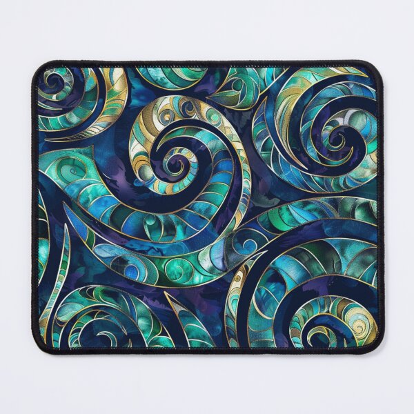 Item preview, New Zealand Māori Paua Pattern Koru Design 208 designed and sold by GrinGalore.
