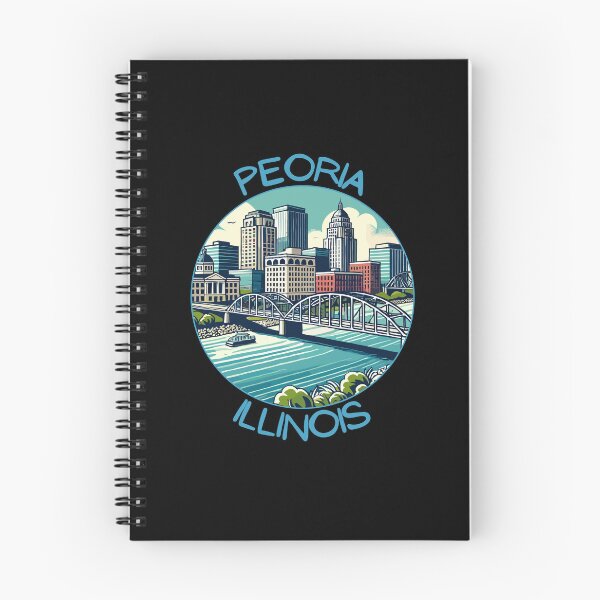 Item preview, Retro Peoria in Illinois Art Travel Landscape designed and sold by MaateoDesign.