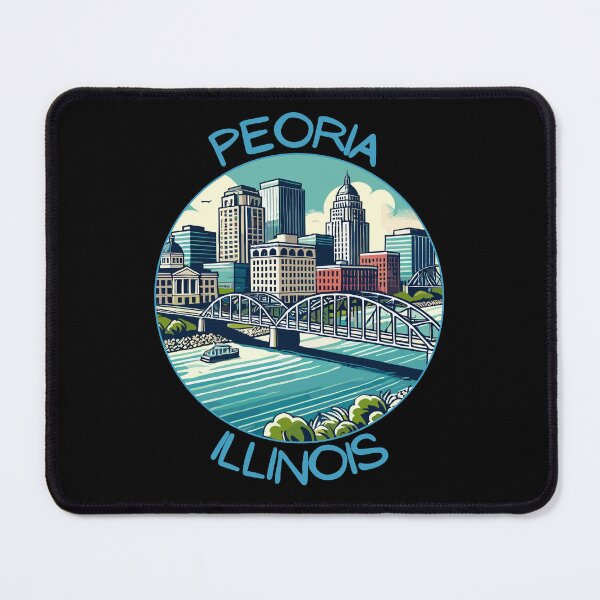 Item preview, Retro Peoria in Illinois Art Travel Landscape designed and sold by MaateoDesign.