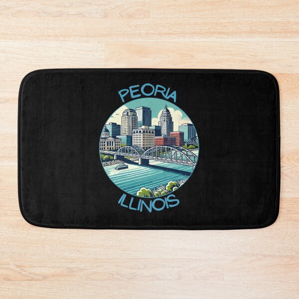 Item preview, Retro Peoria in Illinois Art Travel Landscape designed and sold by MaateoDesign.