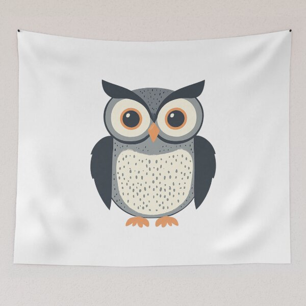 Item preview, Whimsical Owl Design | Playful Woodland Illustration | Adorable Owl Artwork | Nature Lover Decor designed and sold by StickerHavenn.