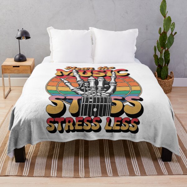 Item preview, Rock & Roll Stress Less – Skeleton Guitar Hang Loose STICKER designed and sold by inkfluenceart.