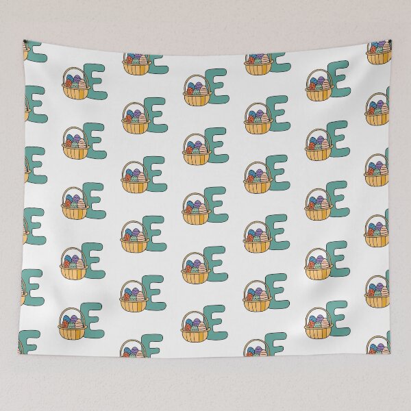 Item preview, Doodle Illustration of Letter E for easter egg designed and sold by rasagamastore.