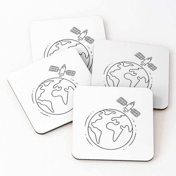 Item preview, The Earth with an advanced satellite orbiting nearby designed and sold by rasagamastore.