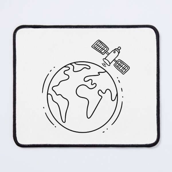 Item preview, The Earth with an advanced satellite orbiting nearby designed and sold by rasagamastore.