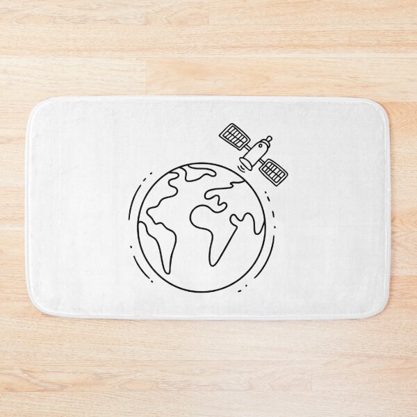 Item preview, The Earth with an advanced satellite orbiting nearby designed and sold by rasagamastore.