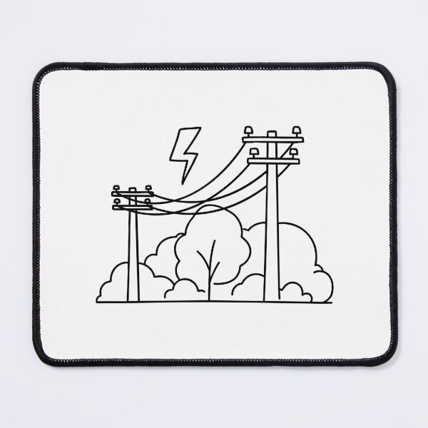 Item preview, Electricity flowing through a power line designed and sold by rasagamastore.