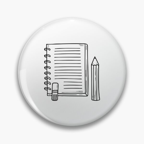 Item preview, An eraser beside a pencil on a notebook designed and sold by rasagamastore.