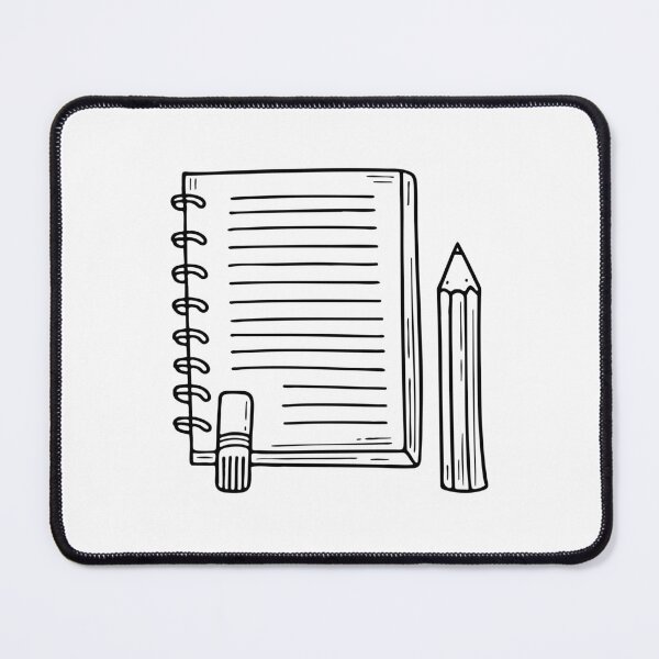 Item preview, An eraser beside a pencil on a notebook designed and sold by rasagamastore.